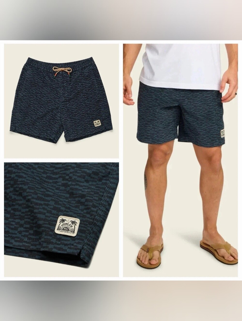 Howler Brothers Bros Mens 36 Pressure Drop Cord Shorts Canyon Distortion Media